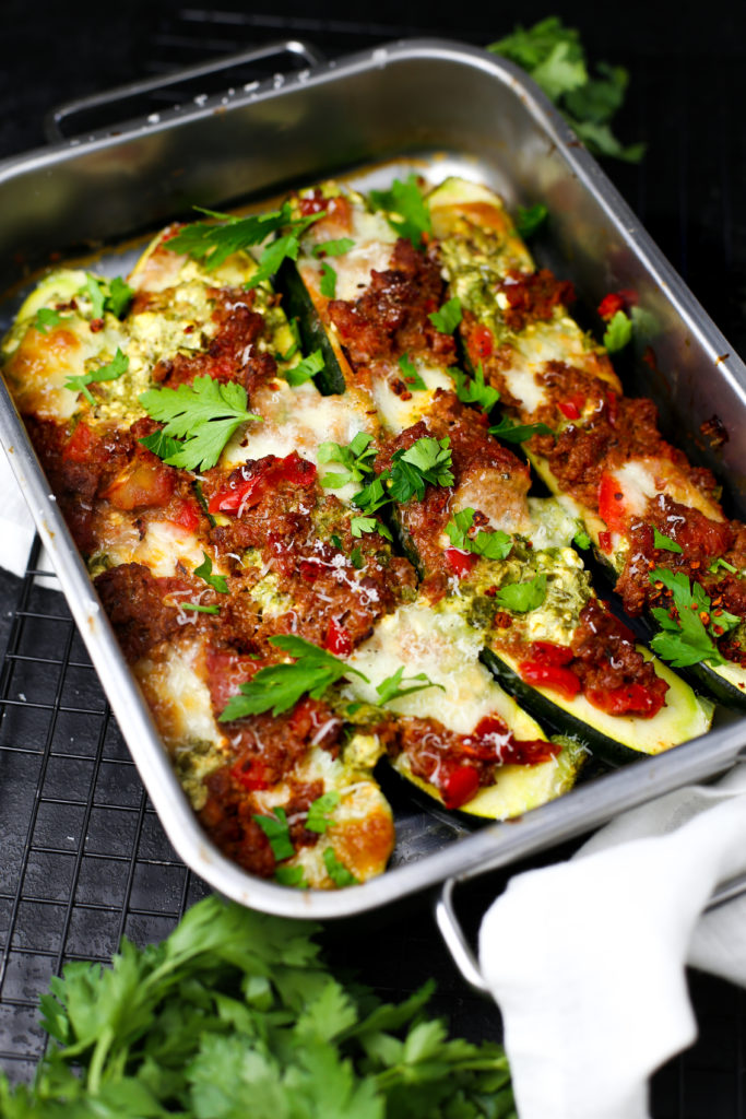 Gefüllte Zucchini (vegetarisch) - Marisa&amp;#39;s Table